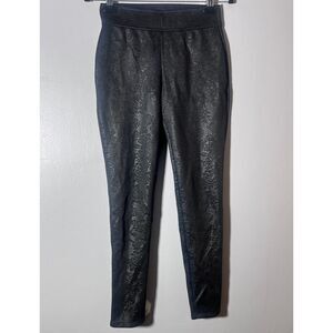 Abercrombie & Fitch floral print Pants Womens S Black Floral Embossed